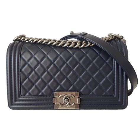 chanel le boy medium blue|chanel boys handbags.